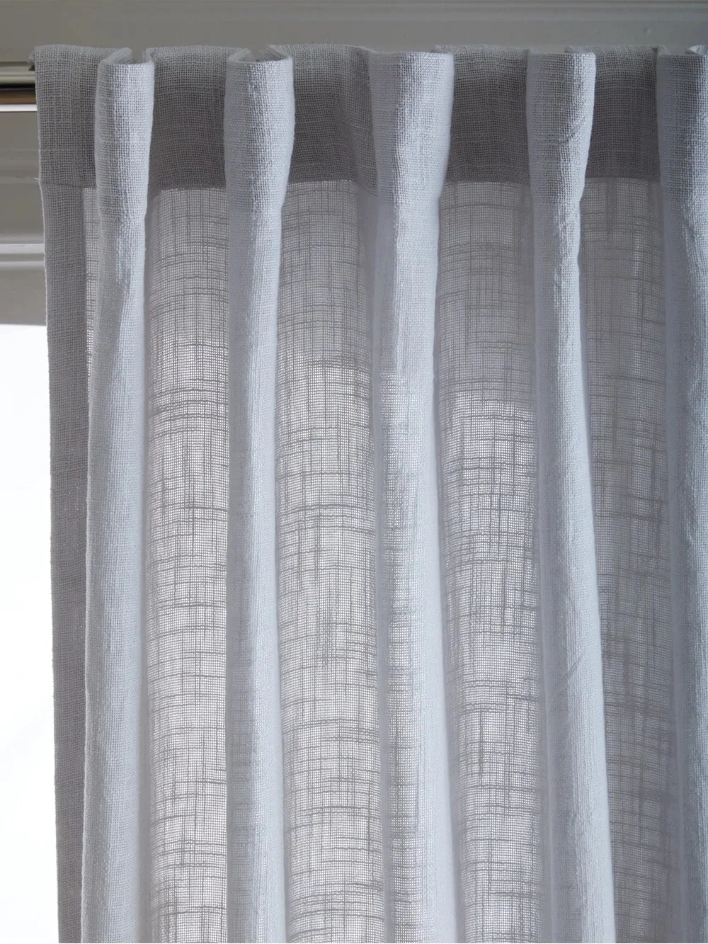 QUINCE Set Of 2 48x108 Cotton Sheer Curtains Cloud 0759